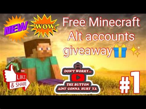 minecraft giveaway|minecraft alt account giveaway.